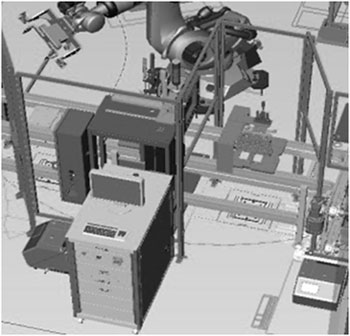 產線與自動化檢測設備示意圖